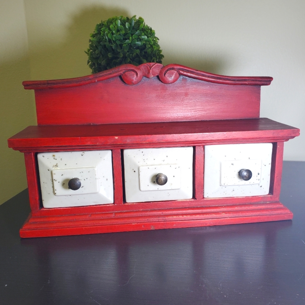 Wall Hanging Wooden Storage Box with Shelf